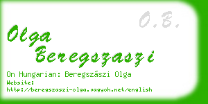 olga beregszaszi business card